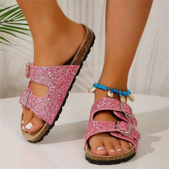 R&B | Slippers mit Doppelter Schnalle