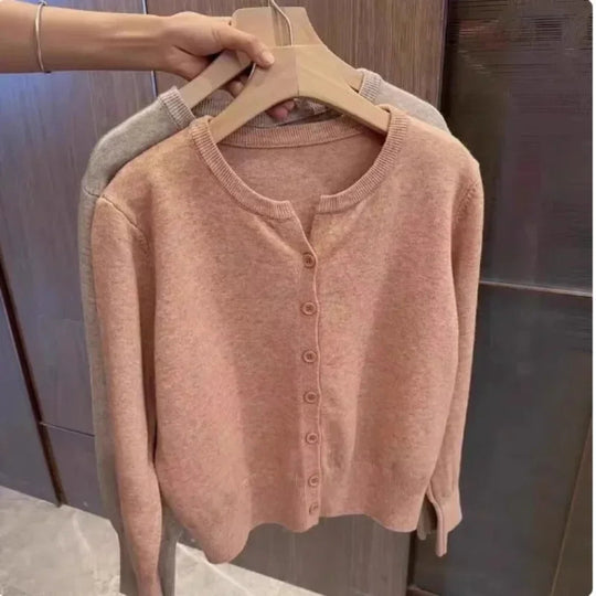 R&B | grob gestrickter Woll-Kardigan-Pullover