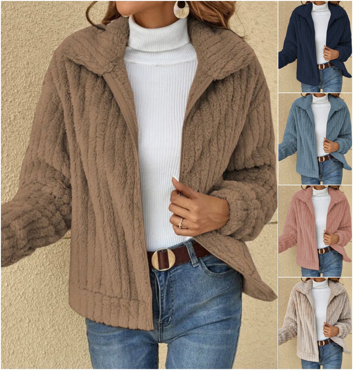 R&B | Modischer Fleece-Mantel