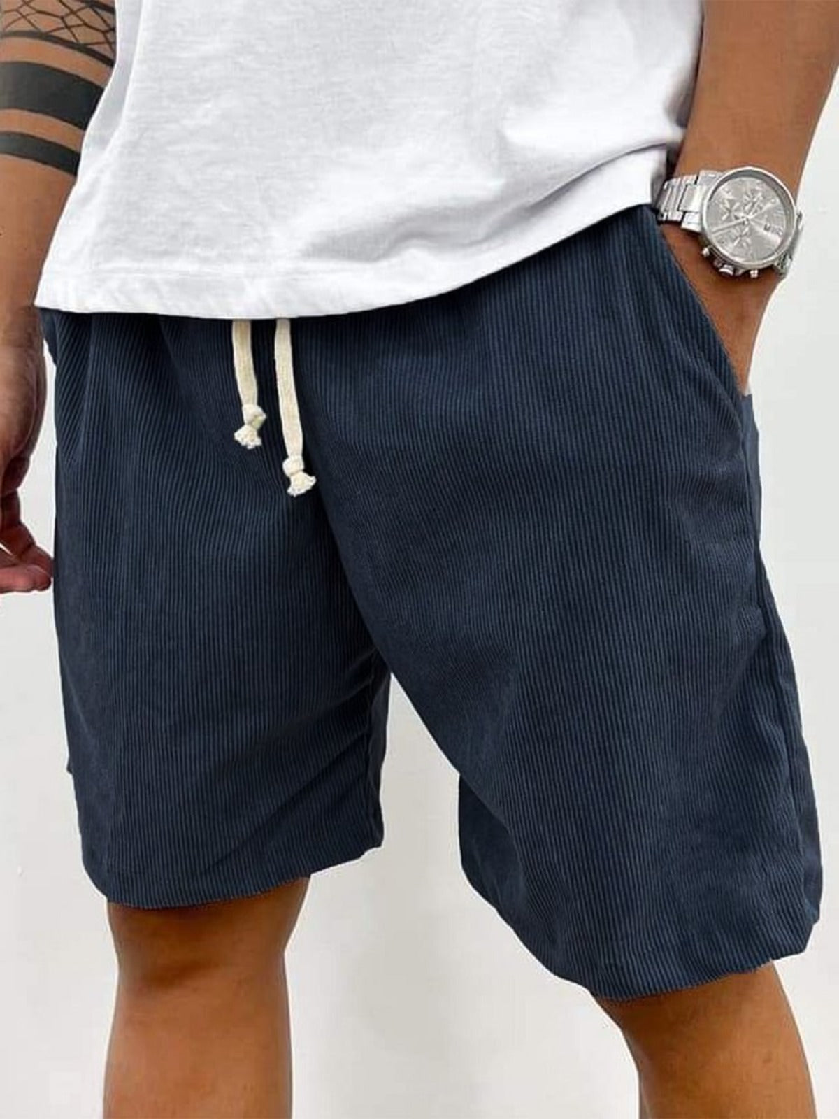 R&B | Herren Casual Kordelzug Cord Shorts
