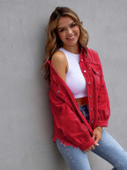 R&B | Distressed Drop Shoulder Denimjacke