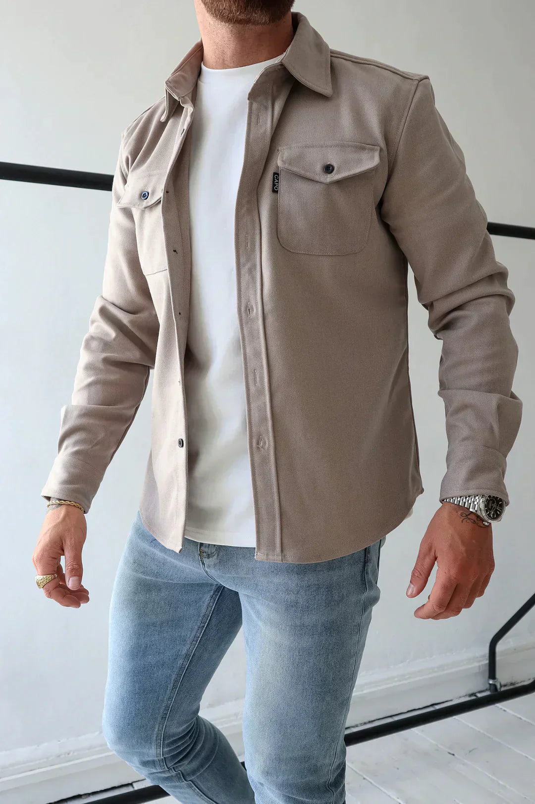 R&B | Premium-Jacke mit Knopfverschluss für Herren Stylische und Bequeme Jacke