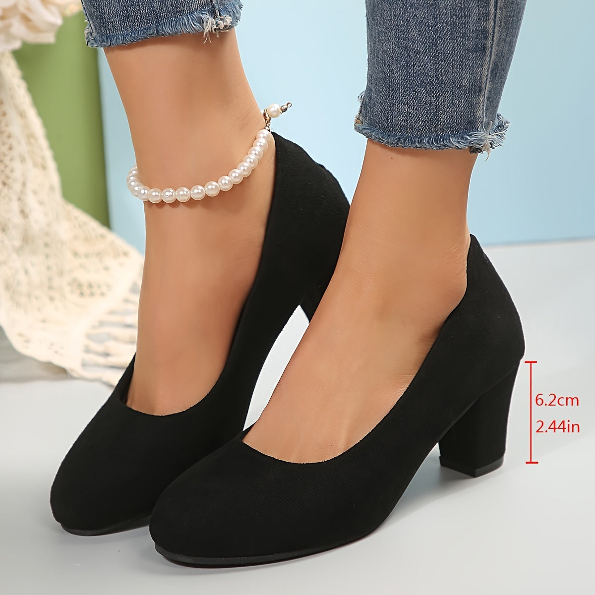 Pumps mit breiter Zehenkappe und stabilem Absatz R&B R&B