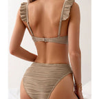 R&B | Einfarbiger Flash-Strand-Bikini