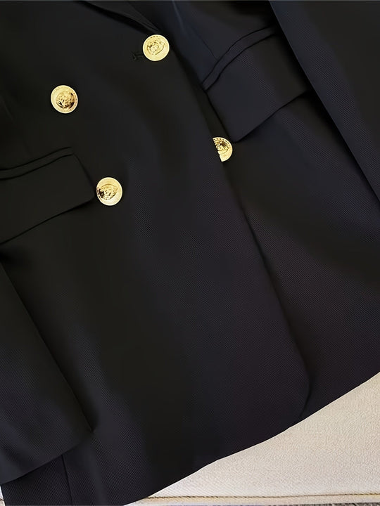 R&B | Eleganter Slim Fit Damenblazer Mit Goldenen Knöpfen