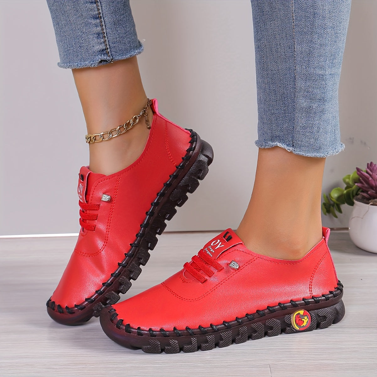 R&B | Bequeme Lederschuhe mit Runder Spitze