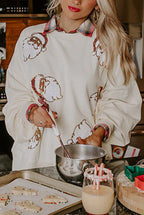 R&B | Weihnachtsmann Pailletten Lässiges Lockeres Sweatshirt