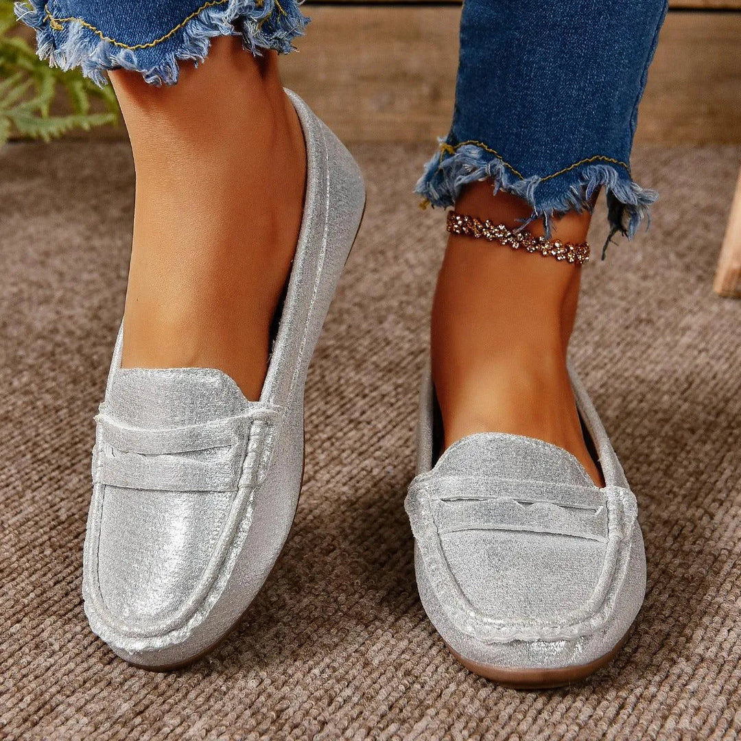 R&B | Gommino Flat Crossed Soft Sole Women