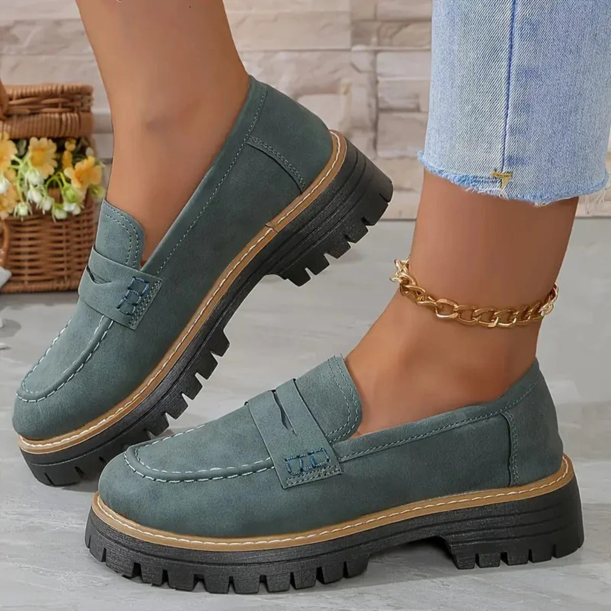 R&B | Britischen Stil Frauen Schuhe dicke Ferse dicke Sohle