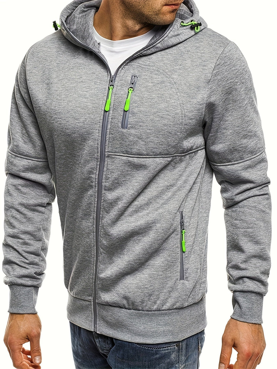 R&B | Sportliche Kapuzenjacke mit Reißverschluss Bequem und Atmungsaktiv Perfekt für Outdoor-aktivitäten