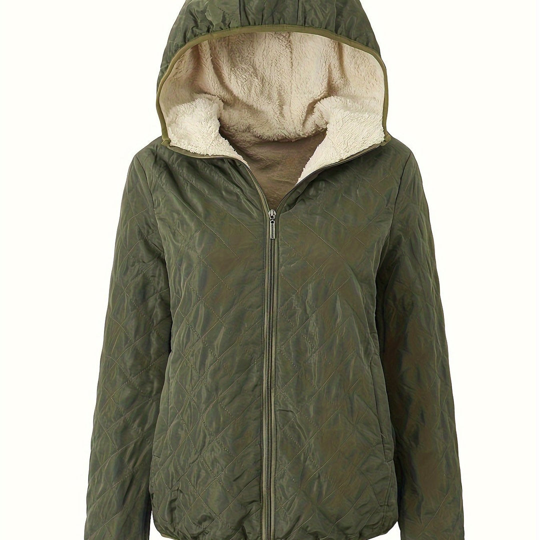 R&B | Steppjacke mit Kapuze und Reißverschluss