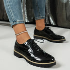 R&B | Lackschuhe Im Oxford-Stil mit Klobiger Sohle für Damen