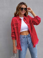 R&B | Distressed Drop Shoulder Denimjacke