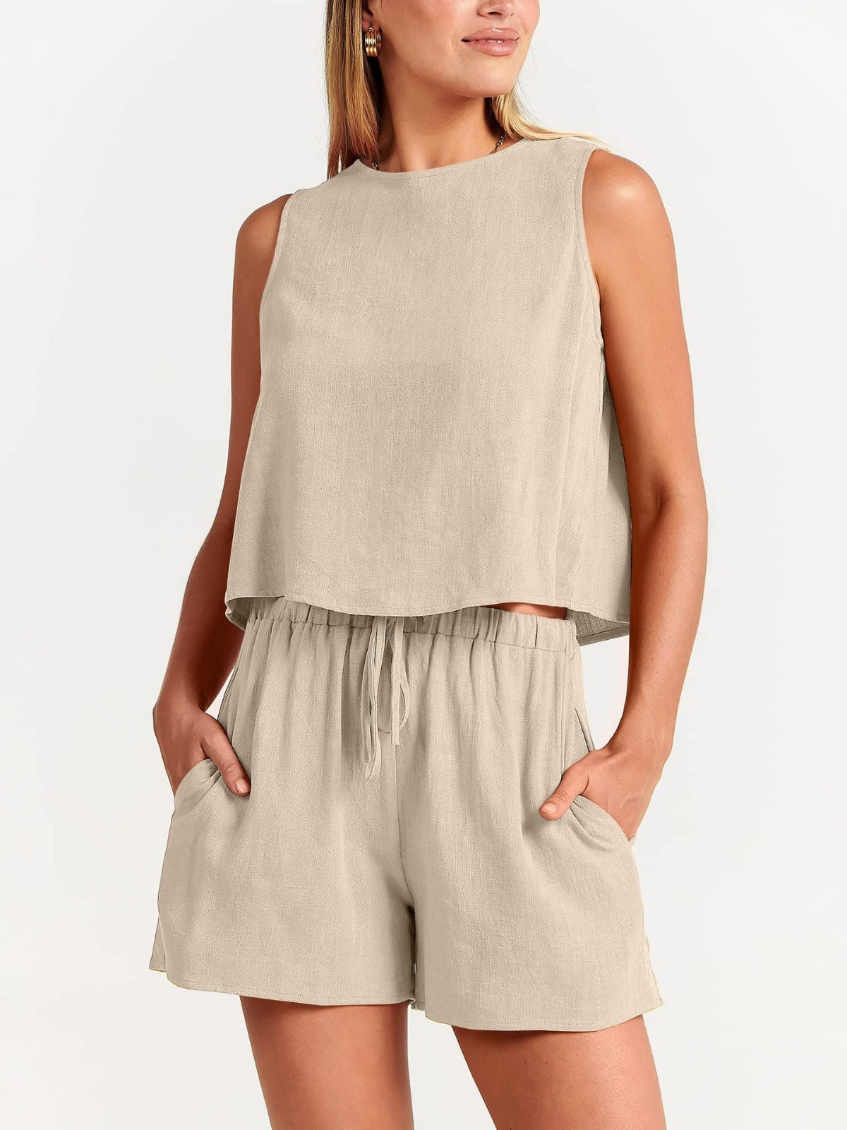 R&B | Zweiteiliges Set aus ärmellosem Oberteil und Shorts