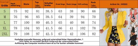 R&B | Zweiteiliges Set mit lässigem Print und langärmeligem Anzugrock