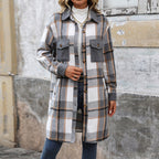 R&B | Karierter Lange Hemdjacke