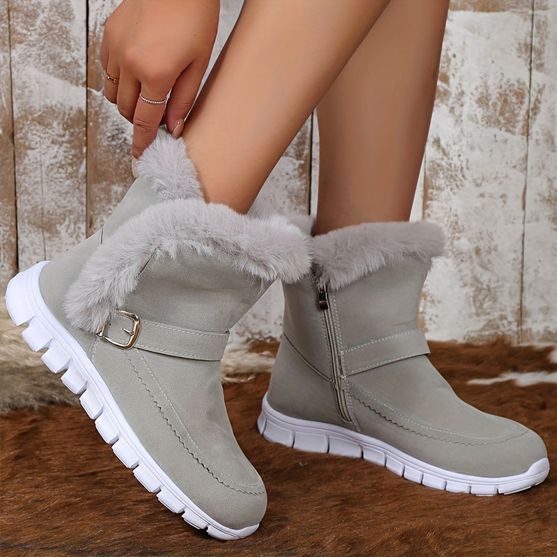 R&B | Schneestiefel mit Schnalle und Seitenreißverschluss