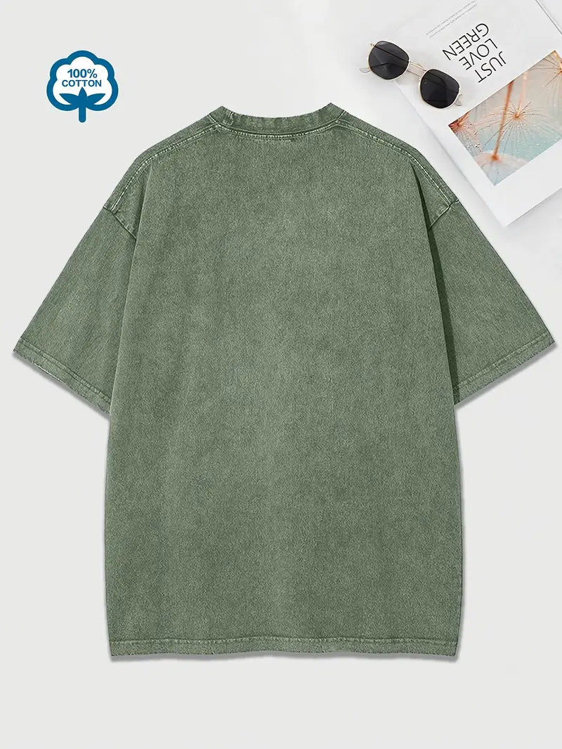 R&B | Baumwoll-T-Shirt mit Rundhalsausschnitt
