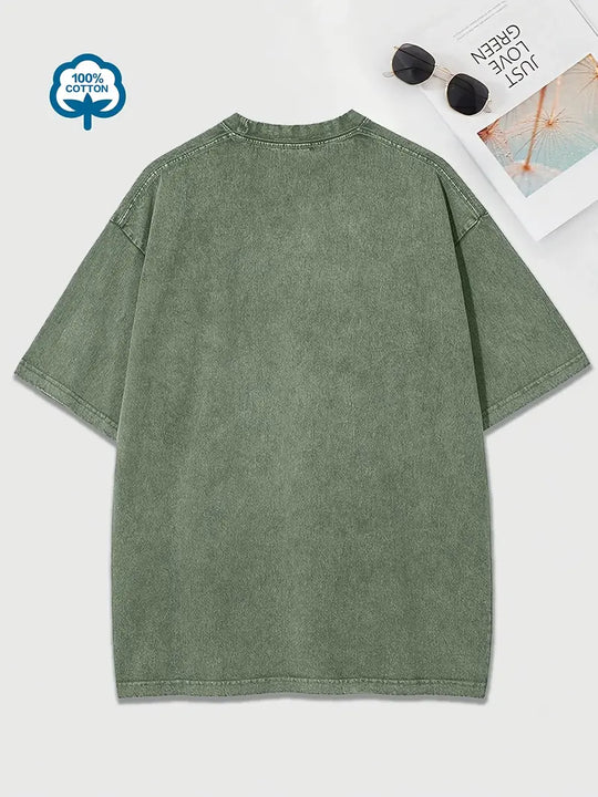 R&B | Baumwoll-T-Shirt mit Rundhalsausschnitt