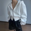R&B | Cropped Zip-Up Hoodie