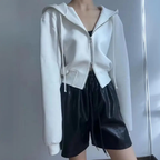 R&B | Cropped Zip-Up Hoodie