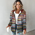 Bunte Gestrickter Kapuzenpullover