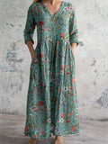 R&B | Bauchbedeckendes Blumenkleid