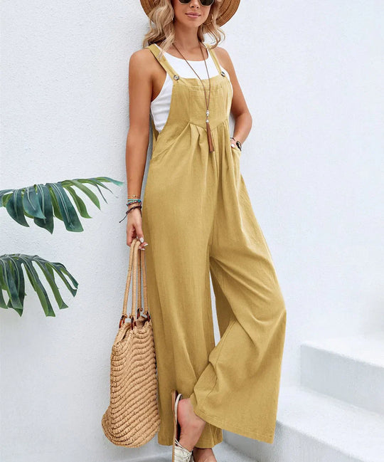 R&B | Ärmellose Latzhose Lässig Jumpsuit