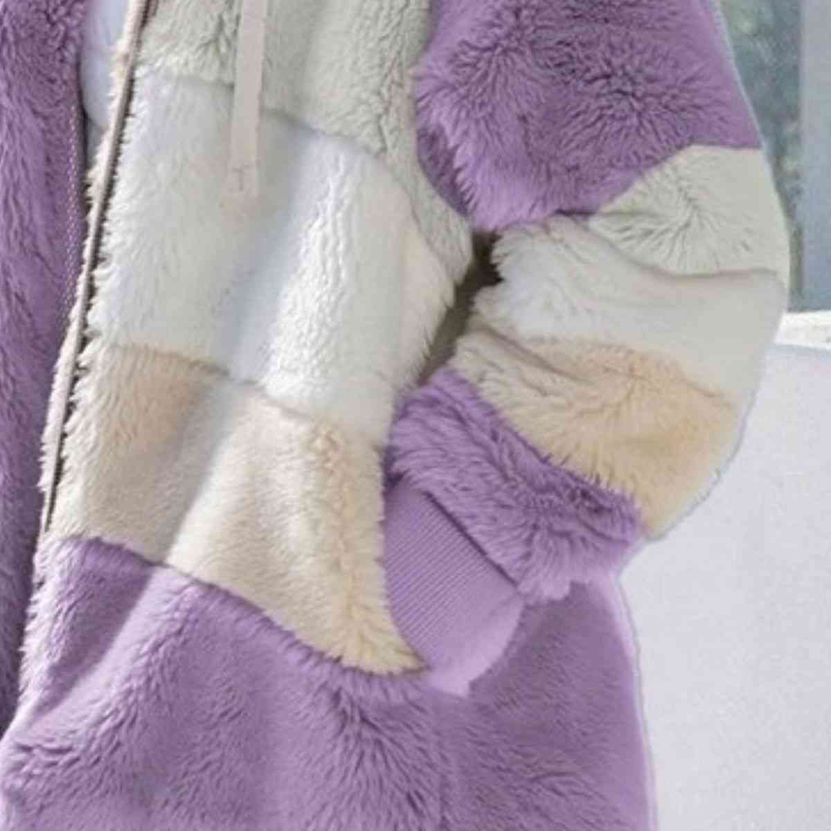 R&B | Color Block Zip-Up Kapuzenjacke