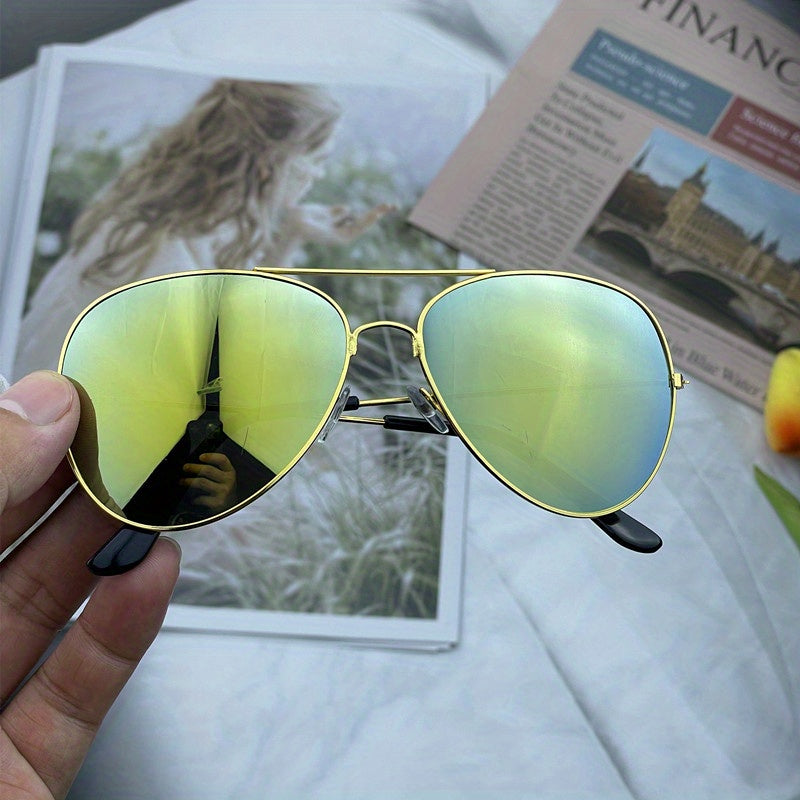 R&B | Klassische Aviator-Sonnenbrille mit Goldenem Rahmen für Damen