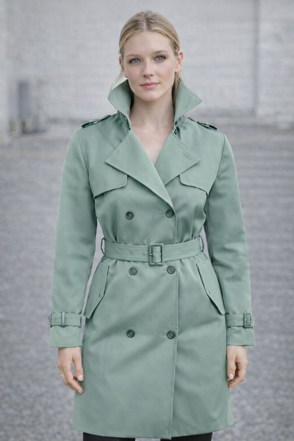 R&B | Trenchcoat mit Gürtel und Doppelknopf