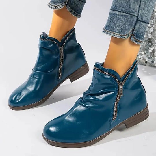 Damenstiefel mit doppeltem Reißverschluss R&B R&B