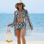 R&B | Bedrucktes dreiteiliges Bikini-Set