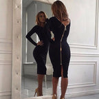 R&B | Langarmkleid mit Reißverschluss Hinten