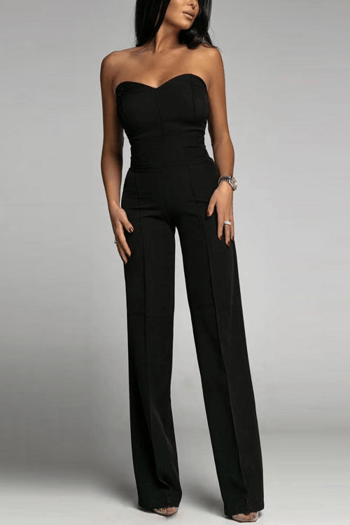 R&B | Elegantes Strapless Jumpsuit Damen Satz