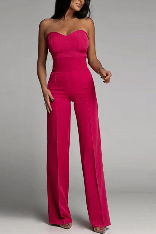 R&B | Elegantes Strapless Jumpsuit Damen Satz