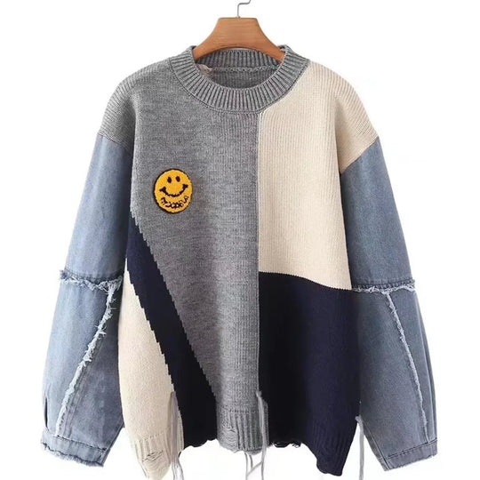 R&B | Fröhlicher Patchwork-Pullover für Frauen