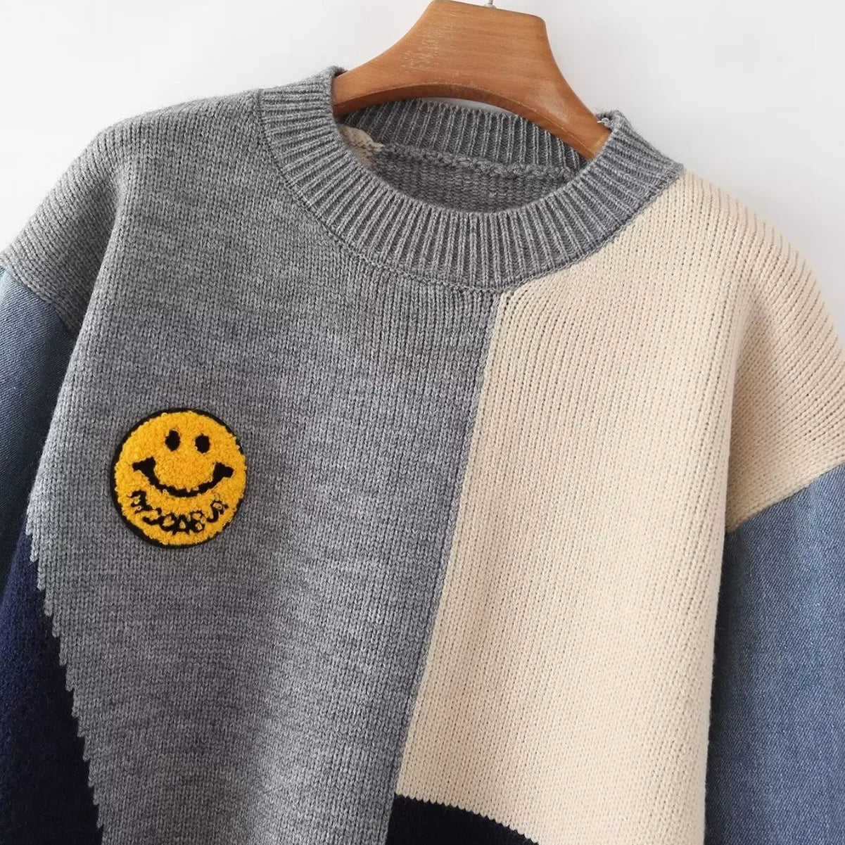R&B | Fröhlicher Patchwork-Pullover für Frauen