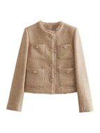 R&B | Schickes Tweed-Jacke mit Goldenen Knöpfen