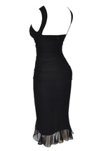 R&B | Mistress Rocks Magenta Midi-Kleid mit Rüschen