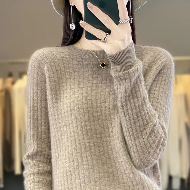 R&B | Klassischer Strukturiert Gestrickter Pullover