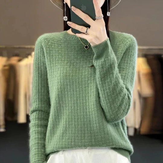 R&B | Klassischer Strukturiert Gestrickter Pullover