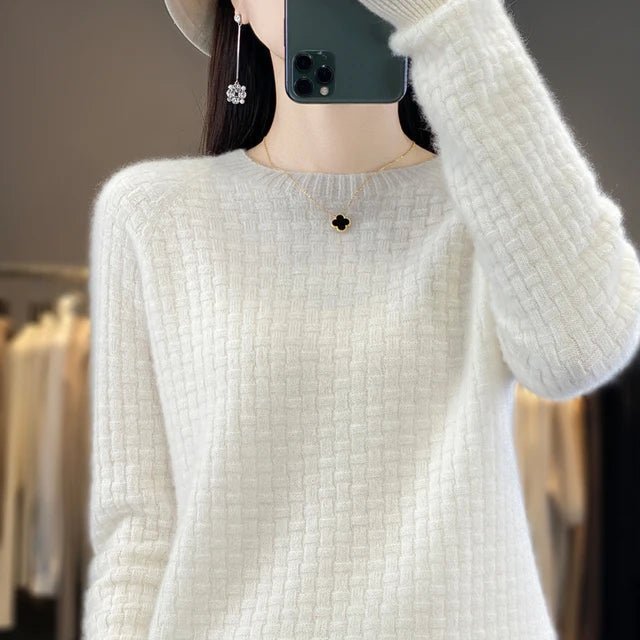 R&B | Klassischer Strukturiert Gestrickter Pullover