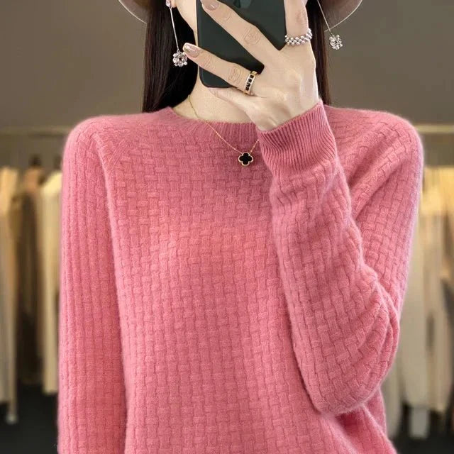 R&B | Klassischer Strukturiert Gestrickter Pullover