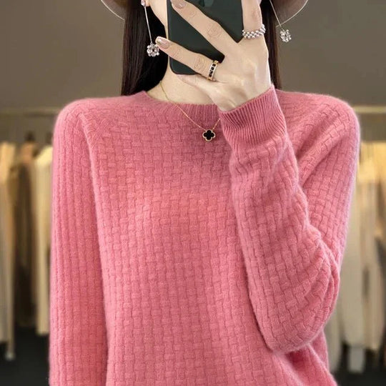 R&B | Klassischer Strukturiert Gestrickter Pullover