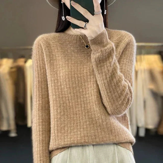 R&B | Klassischer Strukturiert Gestrickter Pullover