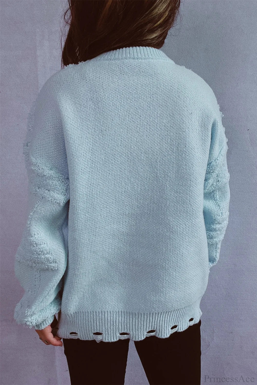 R&B | Weihnachten 3D Baum Perle Solid Flocked Pullover