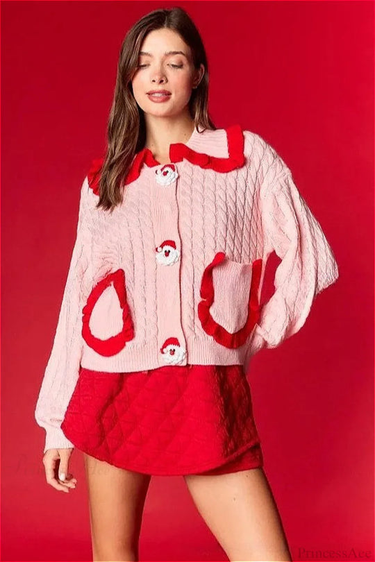 R&B | Weihnachten Süße Puppenkragen Rüsche Freizeitpullover