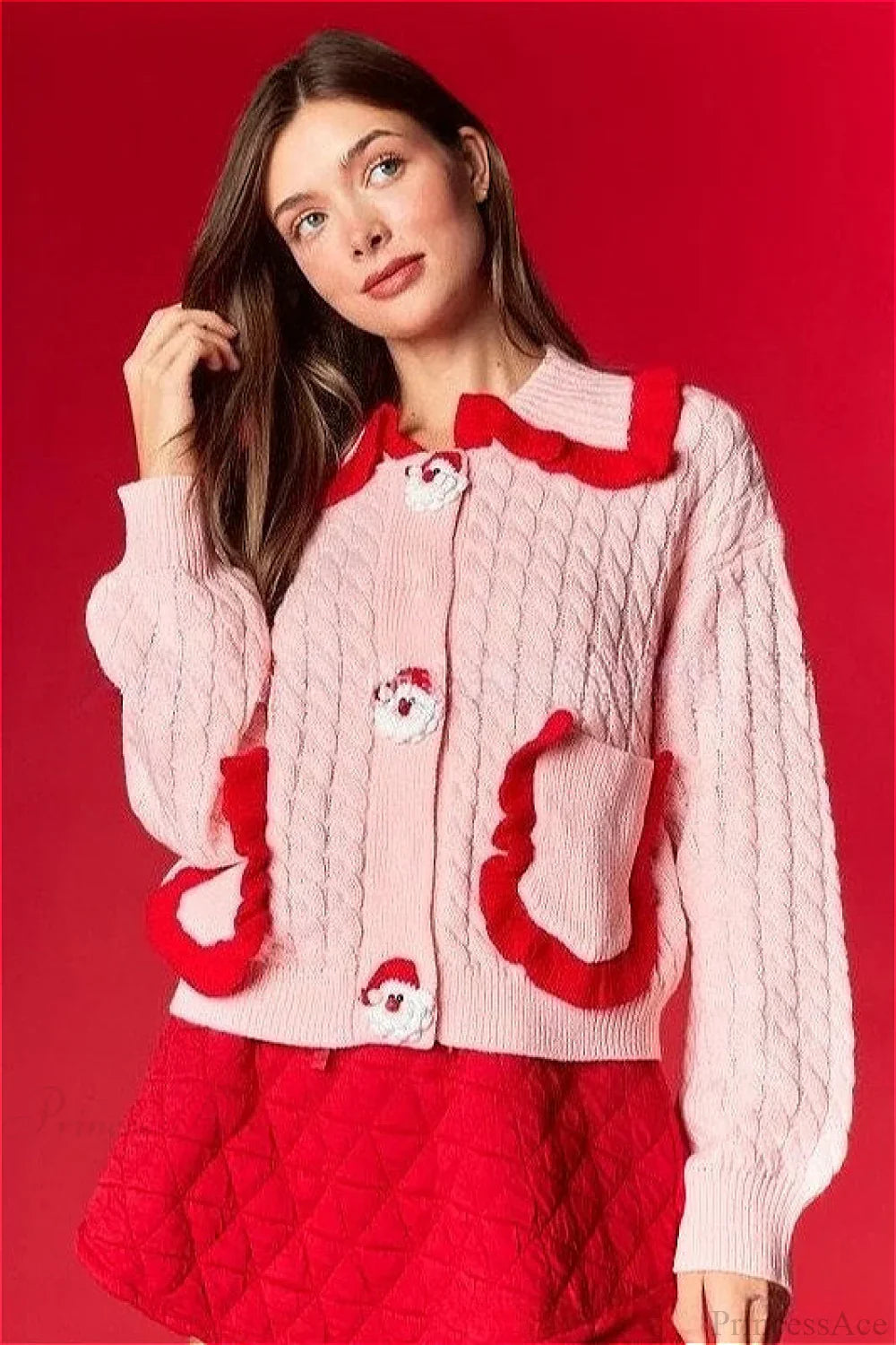 R&B | Weihnachten Süße Puppenkragen Rüsche Freizeitpullover
