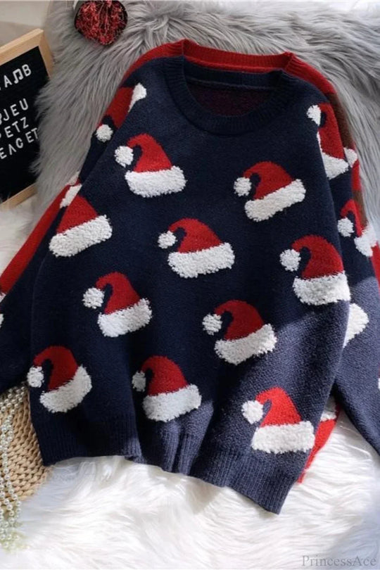 R&B | Weihnachtsstrumpf Schneeflocke Lockere Pullover
